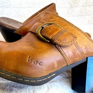 BOC Leather Slip on Clogs 8